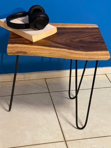 Bedside Table- Live Edge natural Wooden Side Table / Corner Table / Plant or book Stand Raintree Wood-OS 58 model