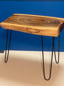 Bedside Table- Live Edge natural Wooden Side Table / Corner Table / Plant or book Stand Raintree Wood-OS 62 model