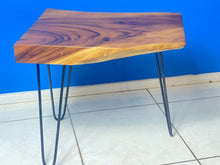 Load image into Gallery viewer, Small coffee table, Live Edge Wooden Side Table / Corner Table / Plant or book Stand Raintree Wood

