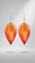 Load image into Gallery viewer, Real Orchid Petal Earrings – Vibrant Purple &amp; Blue Resin
