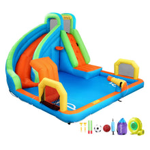 Load image into Gallery viewer, Kids Inflatable Pool Water Slide Cannon Splash Park Castle Outdoor Toys 427X374CM
