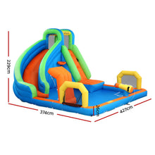 Load image into Gallery viewer, Kids Inflatable Pool Water Slide Cannon Splash Park Castle Outdoor Toys 427X374CM
