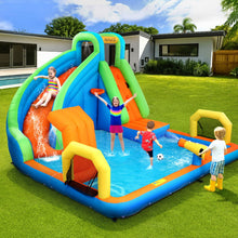Load image into Gallery viewer, Kids Inflatable Pool Water Slide Cannon Splash Park Castle Outdoor Toys 427X374CM
