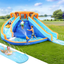 Load image into Gallery viewer, Kids Inflatable Pool Water Double Slide Park Jumping Castle 465X390CM

