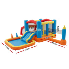 Load image into Gallery viewer, Keezi Inflatable Kids Pool Play Park Jumping Castle Volleyball Net with Blower Balls 4mx4.37m
