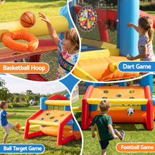 Load image into Gallery viewer, Keezi Inflatable Kids Pool Play Park Jumping Castle Volleyball Net with Blower Balls 4mx4.37m
