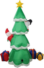 Load image into Gallery viewer, Christmas Inflatable Santa, snow man and Christmas Tree 2.1m Inflatable with LED lights
