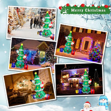 Load image into Gallery viewer, Christmas Inflatable Santa, snow man and Christmas Tree 2.1m Inflatable with LED lights
