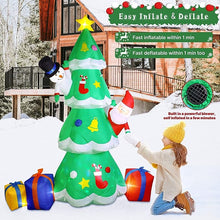 Load image into Gallery viewer, Christmas Inflatable Santa, snow man and Christmas Tree 2.1m Inflatable with LED lights
