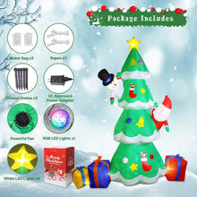 Load image into Gallery viewer, Christmas Inflatable Santa, snow man and Christmas Tree 2.1m Inflatable with LED lights
