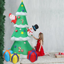 Load image into Gallery viewer, Christmas Inflatable Santa, snow man and Christmas Tree 2.1m Inflatable with LED lights
