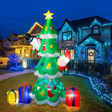 Load image into Gallery viewer, Christmas Inflatable Santa, snow man and Christmas Tree 2.1m Inflatable with LED lights
