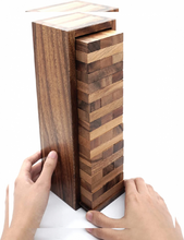 Load image into Gallery viewer, Tumbling Tower blocks wood balance game handmade stacking Fun Board Games Kids Ages 4 to Adults
