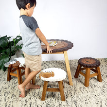 Load image into Gallery viewer, Children&#39;s Wooden Stool Teddy Airplane Toddlers Step sitting Stool
