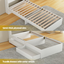 Load image into Gallery viewer, Giselle Single Mattress 5-zone Pocket Spring Mattresses with Artiss Wooden Storage Bed Frame Set
