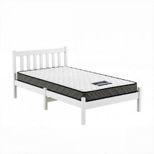 Load image into Gallery viewer, Giselle Single Mattress and Artiss Bed Frame Set White Solid Pine with 16cm Mattress
