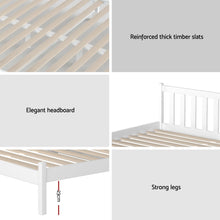 Load image into Gallery viewer, Giselle Single Mattress and Artiss Bed Frame Set White Solid Pine with 16cm Mattress
