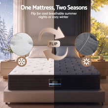 Load image into Gallery viewer, Giselle Single Reversible Spring Mattress Cashmere Cover Gel Foam Firm 35cm

