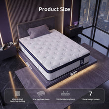 Load image into Gallery viewer, Levitex 35CM Single Mattresses Gel Memory Foam and 7-Zone Ergonomic Pocket Spring, Anti-Roll Dual-Row Edge, Triple Cooling System for Hot Sleepers
