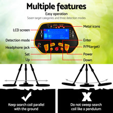 Load image into Gallery viewer, Metal Detector 180MM Deep Sensitive Water Resistant Pinpointer Treasure Hunter Yellow
