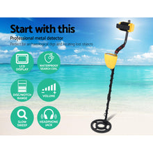 Load image into Gallery viewer, Metal Detector 180MM Deep Sensitive Water Resistant Treasure Hunter Gold Digger Yellow
