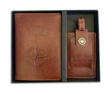 Load image into Gallery viewer, Fathers Day Gift Men&#39;s Republic Travel Wallet &amp; Luggage Tag Set
