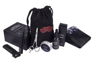 Men's Republic 6pc Beard Grooming Kit with Bag and Apron-Fathers Day Gift