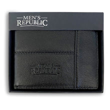 Load image into Gallery viewer, Fathers Day Gift Men&#39;s Republic Travel Wallet Black
