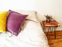 Load image into Gallery viewer, Small coffee table, Live Edge Wooden Side Table / Corner Table / Plant or book Stand Raintree Wood
