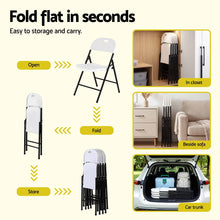 Load image into Gallery viewer, Gardeon 9PCS Outdoor Dining Set 180CM Folding Table and Chairs Patio Furniture White
