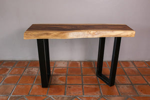 Console Table Live Edge Wood 120cm