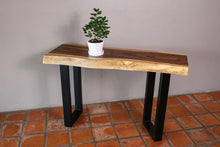 Load image into Gallery viewer, Console Table Live Edge Wood 120cm
