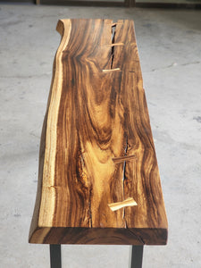 Side table Raintree Wood Console Table, Hallway Table 1.8 Meter 180cm single piece of Raintree wood
