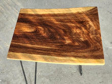 Load image into Gallery viewer, Small coffee table, Live Edge Wooden Side Table / Corner Table / Plant or book Stand Raintree Wood
