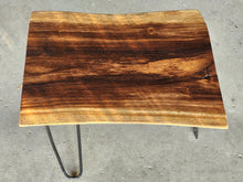 Load image into Gallery viewer, Small coffee table, Live Edge Wooden Side Table / Corner Table / Plant or book Stand Raintree Wood
