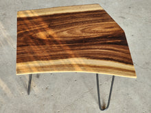 Load image into Gallery viewer, Small coffee table, Live Edge Wooden Side Table / Corner Table / Plant or book Stand Raintree Wood
