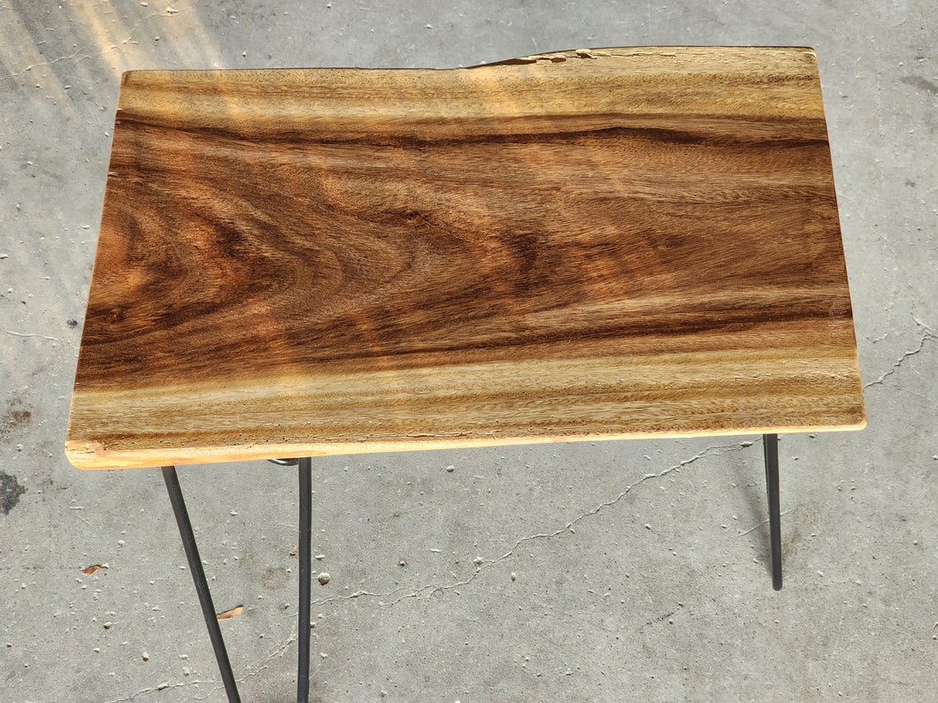 Side Table Live Edge Wooden Corner Table, Plant or book Stand Raintree Wood-OS65