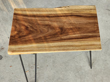 Load image into Gallery viewer, Side Table Live Edge Wooden Corner Table, Plant or book Stand Raintree Wood-OS65
