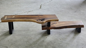 Adjustable Length Entertainment Unit in Reclaimed Wood.