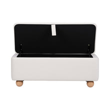 Load image into Gallery viewer, Storage Ottoman Hidden Bench Velvet Blanket Box Beige 97cm
