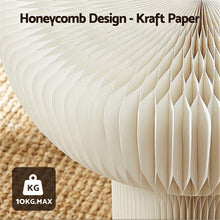 Load image into Gallery viewer, Artiss Paper End Table Honeycomb Coffee Table Foldable Round Bedside Side Table White 40x55cm
