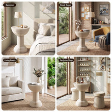 Load image into Gallery viewer, Artiss Paper End Table Honeycomb Coffee Table Foldable Round Bedside Side Table White 40x55cm
