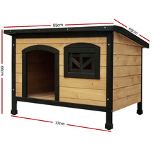 Load image into Gallery viewer, i.Pet Dog Kennel Large Wooden Outdoor Indoor House Pet Puppy Crate Cabin Waterproof
