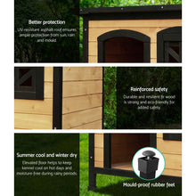 Load image into Gallery viewer, i.Pet Dog Kennel Large Wooden Outdoor Indoor House Pet Puppy Crate Cabin Waterproof
