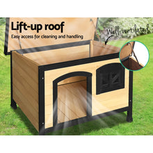 Load image into Gallery viewer, i.Pet Dog Kennel Large Wooden Outdoor Indoor House Pet Puppy Crate Cabin Waterproof
