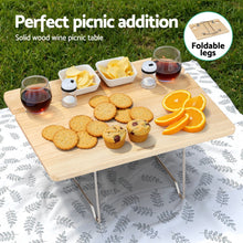 Load image into Gallery viewer, Alfresco 2 Person Picnic Basket Set with Table Blanket Cooler Wooden Insulated
