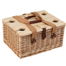 Load image into Gallery viewer, Alfresco 4 Person Picnic Basket Set with Table Blanket Cooler Wooden Insulated
