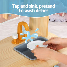 Load image into Gallery viewer, Keezi Kids Wooden Pretend Kitchen Play Sets Cooking Toys Pot Pan Bowls Oven Dishwasher 80CM Blue
