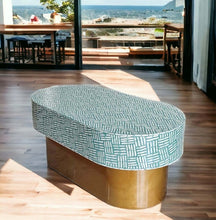 Load image into Gallery viewer, Mother of pearl Aquamarine Breeze Oval Coffee Table
