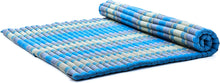 Load image into Gallery viewer, Thai Roll Up Day bed or Camping Mattress - Queen size 155 cm x 200 cm  Blue
